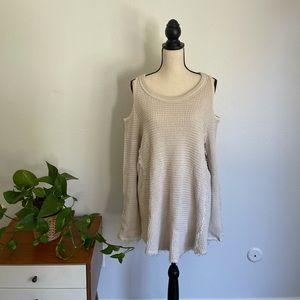 Free People Cold Shoulder Sweater